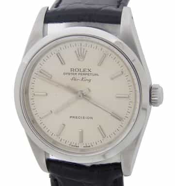 Mens Rolex Stainless Steel Air-King Watch 14000 Silver Dial with Papers (SKU N574047LAMT)