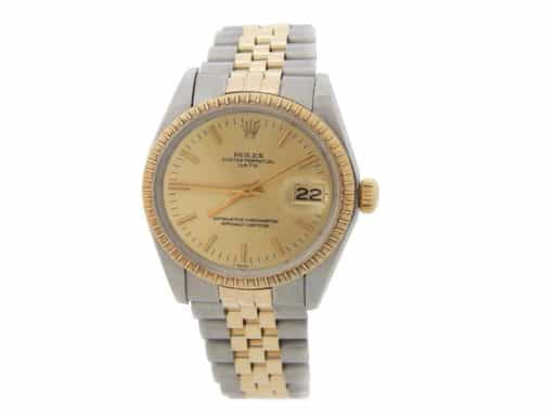 Mens Rolex Two-Tone Date Champagne 1505 (SKU 3647495JAMT)