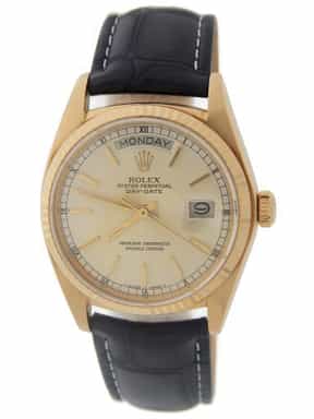 Mens Rolex 18K Yellow Gold Day-Date Watch Ref. 18038 (SKU 5972184BLAMT)