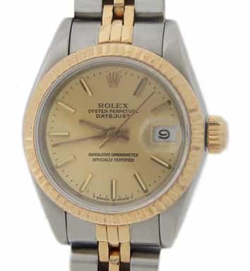 Ladies Rolex Two-Tone 18K/SS Datejust Champagne 69173 (SKU 9291521AMT)