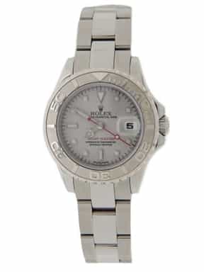 Ladies 29mm Rolex Stainless Steel Platinum Yacht-Master Watch 169622 (SKU M818604AMT)