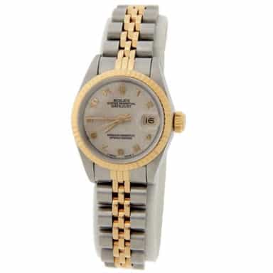 Ladies Rolex Two-Tone 18K/SS Datejust 69173 Ivory Arabic (SKU 9019768AMT)