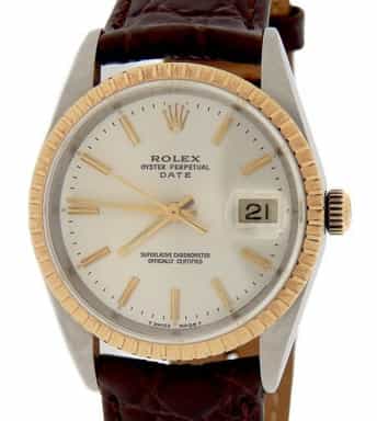 Mens Rolex Two-Tone 18K/SS Date 15223 Silver Dial (SKU A714427BRAMT)