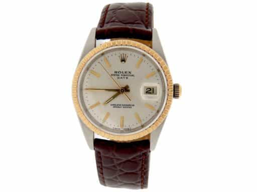 Mens Rolex Two-Tone 18K/SS Date 15223 Silver Dial (SKU A714427BRAMT)