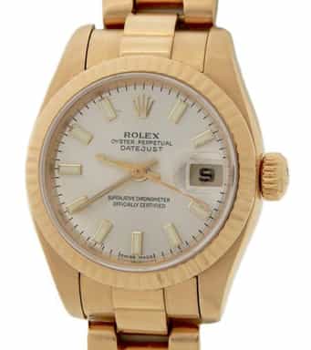 Ladies Rolex 18K Yellow Gold Datejust President Rose Dial 179178 (SKU K890517SAMT)