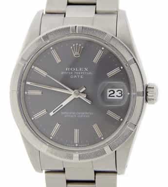Mens Rolex Stainless Steel Date Slate Gray 15010 (SKU R762279AMT)