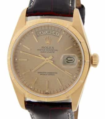Mens Rolex 18K Gold Day-Date Watch with Gold "Anniversary" Dial  18078 (SKU 5347269AMT)