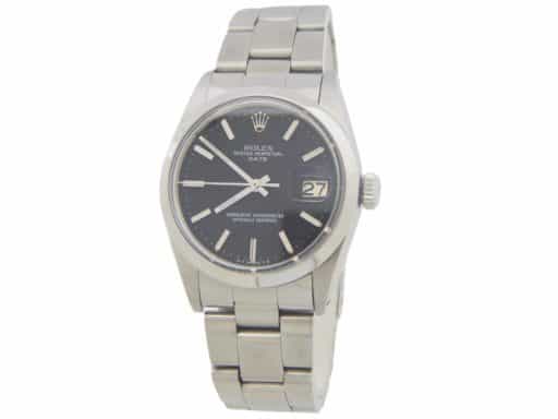 Mens Rolex Stainless Steel Date Model Ref. 1500 with a Black Dial (SKU 1456347AMT)