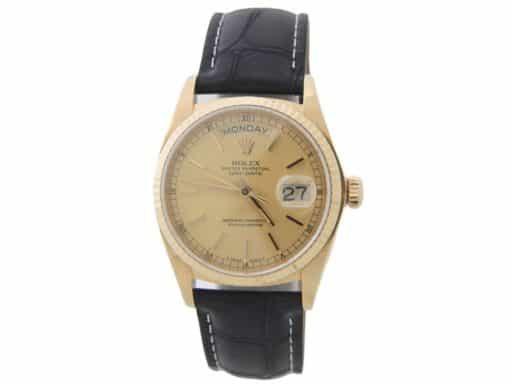 Mens Rolex 18K Gold Day-Date 18038 Watch with Champagne Dial (SKU 5802069AMT)