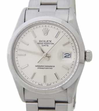 Mens Rolex Stainless Steel Date Silver Dial 15000 (SKU 7057274AMT)