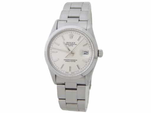 Mens Rolex Stainless Steel Date Silver Dial 15000 (SKU 7057274AMT)
