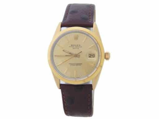 Mens Rolex Gold Shell Date Watch with Gold Champagne Dial 15505 (SKU 8369979BRAMT)