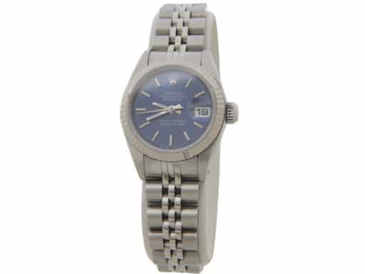 Ladies Rolex Stainless Steel Datejust with Blue Dial 69174 (SKU 8801222BAMT)