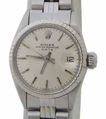Ladies Rolex Stainless Steel Date 6517 Watch Silver Dial (SKU 1317606AMT)