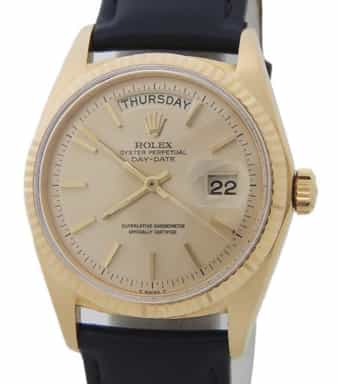 Mens Rolex 18K Gold Day-Date 1803 Watch Champagne Dial (SKU 1703772AMT)