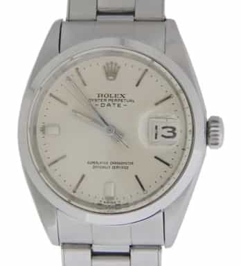 Mens Rolex Stainless Steel Date Model 1500 Watch with Silver Dial (SKU 1771825AMT)