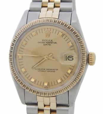 Mens Rolex Two-Tone Date Watch 1505 Champagne Dial (SKU 2943110AMT)