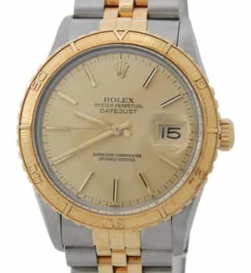Mens Rolex Two-Tone Datejust Turn-O-Graph Champagne 16253 (SKU 8232858AMT)