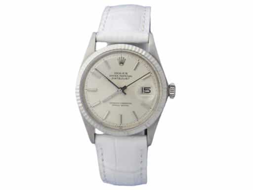 Mens Rolex Stainless Steel Datejust Watch Silver Dial 1601 (SKU 2176369AMT)