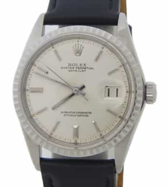 Mens Rolex Stainless Steel 1603 Datejust with Silver Dial (SKU 2565033AMT)