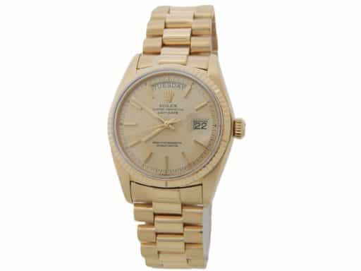 Mens Rolex 18K Yellow Gold Day-Date President Watch Model 1803 (SKU 3029889CAMT)