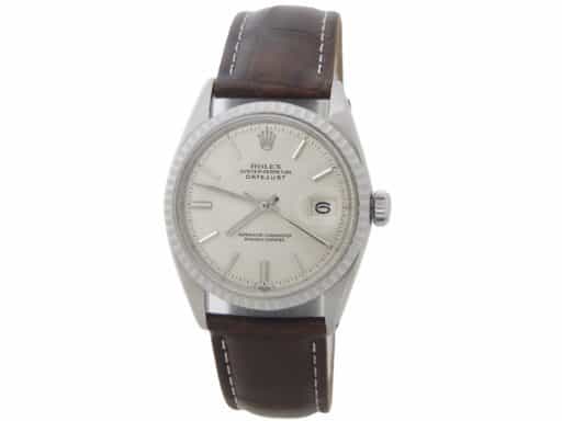 Mens Vintage Rolex Stainless Steel Datejust Silver Ref. 1603 (SKU 965023AMT)