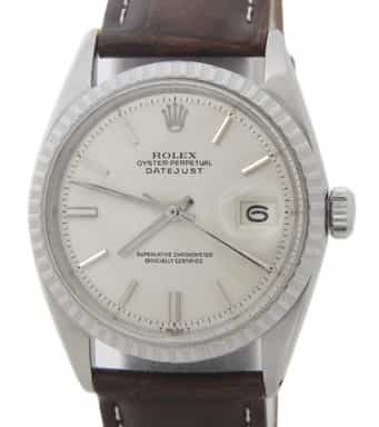 Mens Vintage Rolex Stainless Steel Datejust Silver Ref. 1603 (SKU 965023AMT)