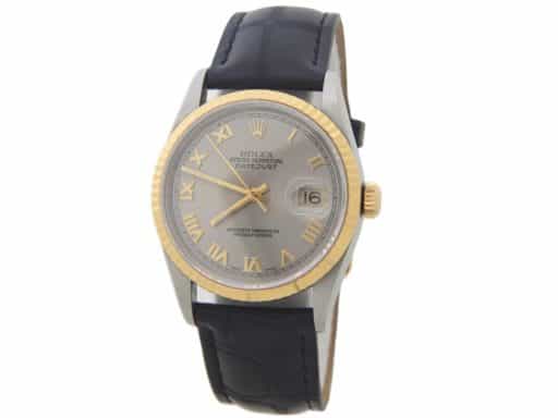 Mens Rolex Two-Tone 18K/SS Datejust Slate Roman 16233 (SKU T991968BAMT)