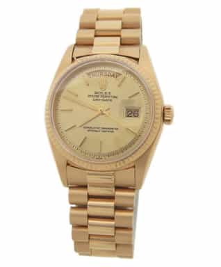 Mens Rolex 18K Gold Day-Date President Champagne Dial 1803 (SKU 4072744AMT)