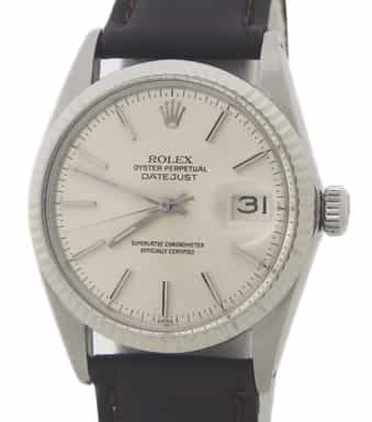 Mens Rolex Stainless Steel Datejust 16014 Watch with Silver Dial (SKU 6423012GAMT)