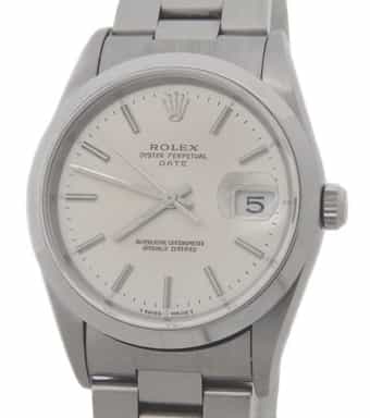 Mens Rolex Stainless Steel Date Watch Silver Dial 15200 (SKU W654940AMT)