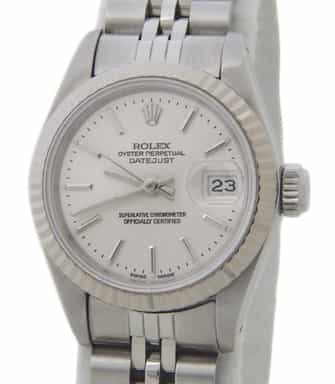 Ladies Rolex Stainless Steel Datejust Silver Dial 69174 (SKU L469113AMT)