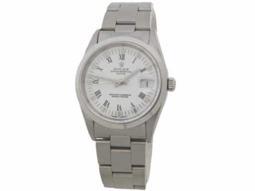 Mens Rolex Stainless Steel Date White Roman Dial 15200 (SKU U568256AMT)