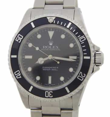 Mens Rolex Stainless Steel Submariner Black Dial 14060 (SKU Y614135AMT)