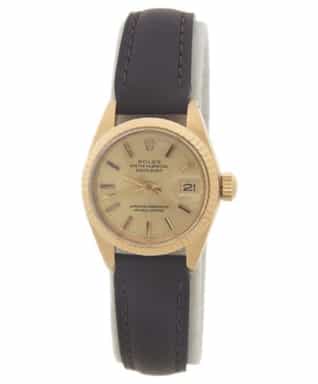 Ladies Rolex 18K Yellow Gold Datejust Champagne Dial 6917 (SKU 6525310AMT)