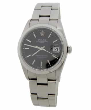 Mens Rolex Stainless Steel 15200 Date Watch with Black Dial (SKU K358348FPAMT)
