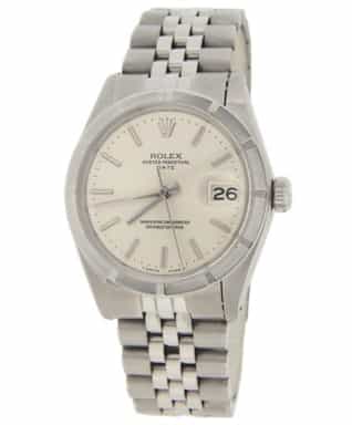 Mens Rolex Stainless Steel Date Watch with Silver Dial 1501 (SKU 1501FPAMT)