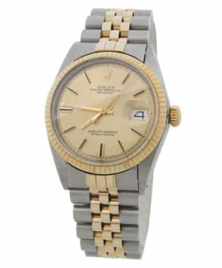 Mens Rolex Two-Tone Datejust 1601 Watch with Gold Champagne Dial (SKU 2929139AMT)