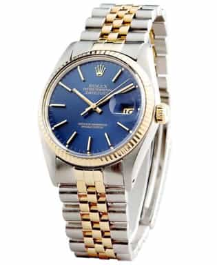Mens Rolex Two-Tone 18K/SS Datejust Blue  16013 (SKU 8881511MT)
