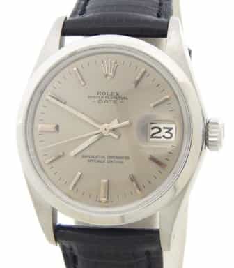 Mens Rolex Stainless Steel Date Watch Model Ref. 1500 with Silver Dial (SKU 2712784AMT)