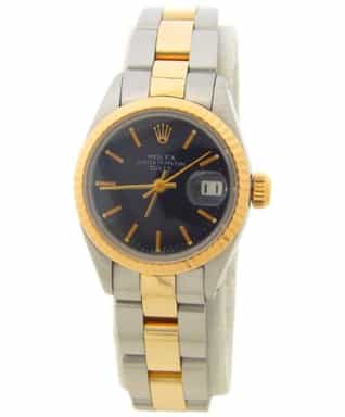 Ladies Rolex Two-Tone Date 6916 Watch with Black Dial (SKU 7064644AMT)