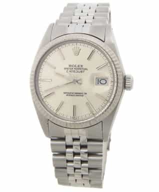 Mens Rolex Stainless Steel Datejust Silver Stick Dial 16014 (SKU 8804833SAMT)