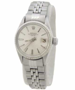 Ladies Rolex Stainless Steel Date 6517 Watch Silver Dial (SKU 1752094AMT)