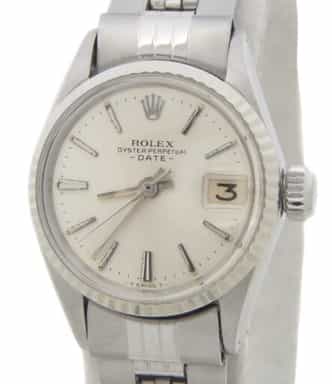 Ladies Rolex Stainless Steel Date 6517 Watch Silver Dial (SKU 1752094AMT)