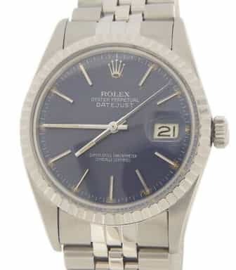 Mens Rolex Stainless Steel Datejust Watch with Blue Dial 16030 (SKU 7228699FPAMT)