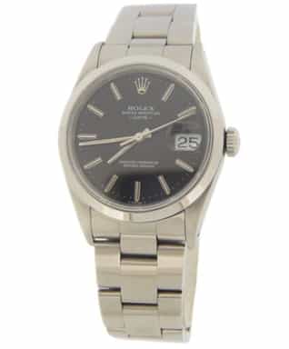 Mens Rolex Stainless Steel Date Watch Black Dial 15200 (SKU N120661AMT)