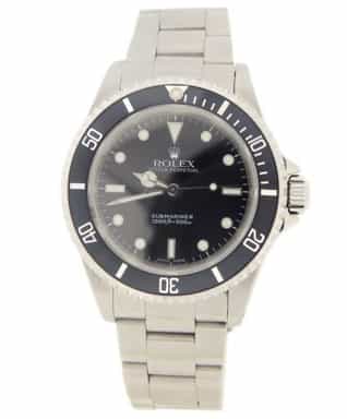Mens Rolex Stainless Steel Submariner Watch Black Dial 14060M (SKU Y614135OAMT)
