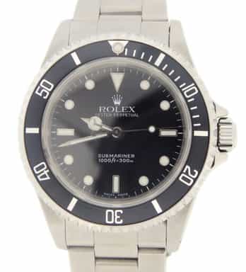 Mens Rolex Stainless Steel Submariner Watch Black Dial 14060M (SKU Y614135OAMT)