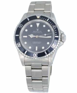 Mens Rolex Stainless Steel Submariner Watch Black Dial 14060 (SKU 14060FPAMT)