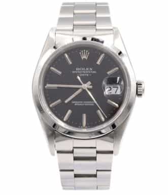 Mens Rolex Stainless Steel Date Watch Black Dial 15200 (SKU N120661FPAMT)